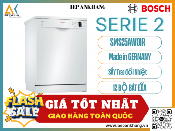 Máy rửa chén bát Bosch Serie 2 SMS25AW01R - Thổ NhĨ Kỳ